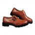 Wingtip Genuine Leather Dress Mens Brown Single Monk Strap Shoes