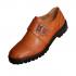 Wingtip Genuine Leather Dress Mens Brown Single Monk Strap Shoes