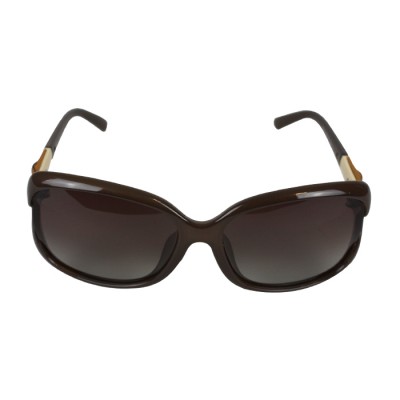 Unisex UV Protected Round Resin Texture Designer Sunglasses
