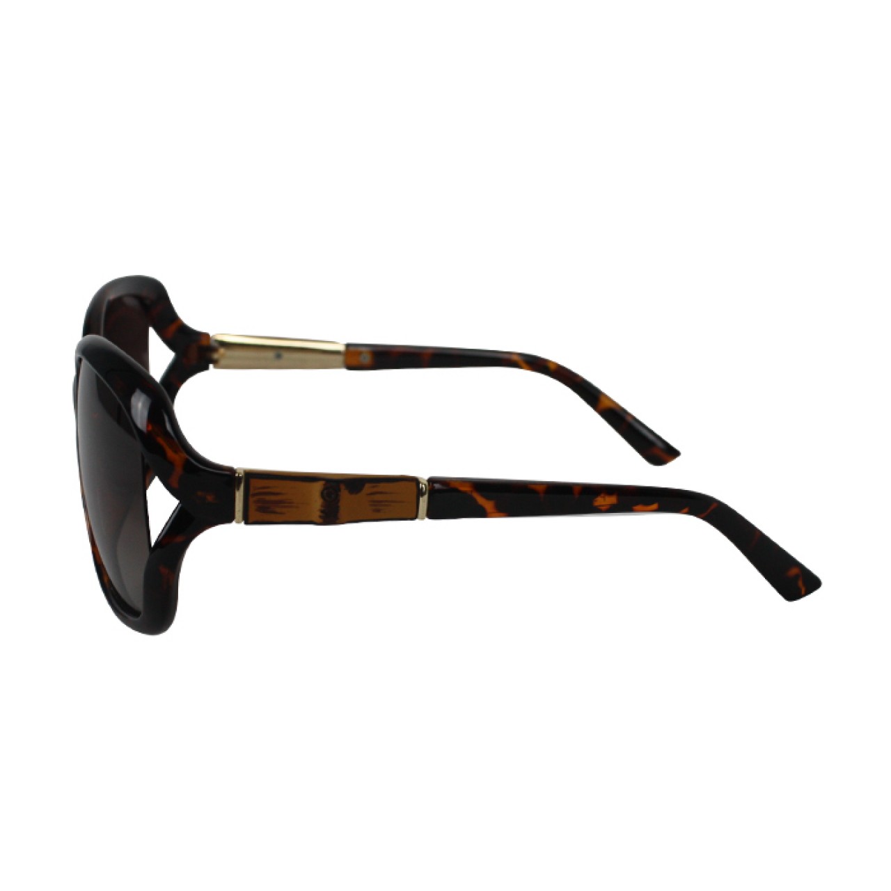 UV Protected Brown Top Round Frame Unisex Designer Sunglasses