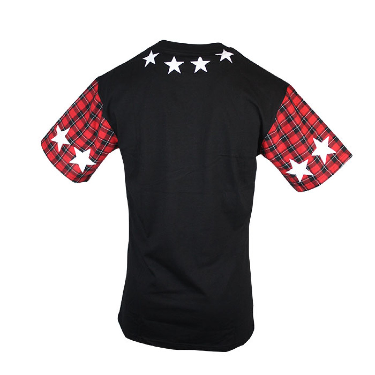 Men's USA Basketball T Shirt Design Black With Red And White Checked