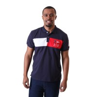 Men's Collared Neck Red White And Navy Blue Designer T Shirt Polo Short Sleeve