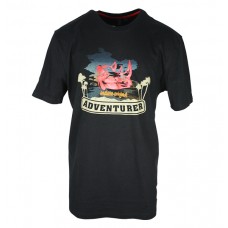 Men's Rhino Printed Adventurer T Shirt Black