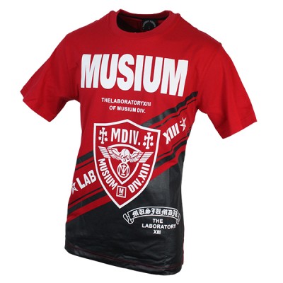 Mens Stylish Graphic Printed Black Red And White T Shirts
