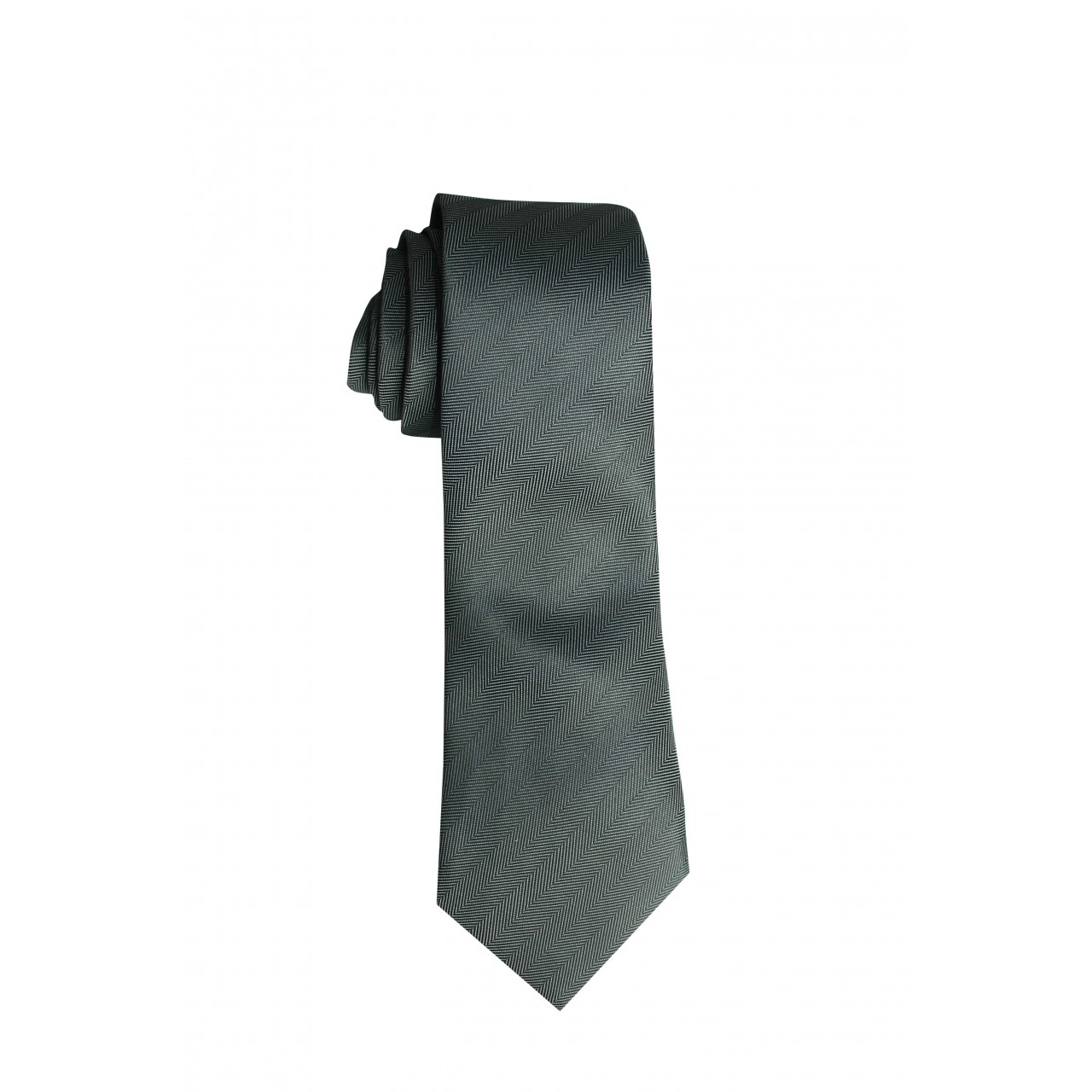 Men's Formal Basic VOGUE LIFE Ash Color Striped Shirt With Tie Black Set