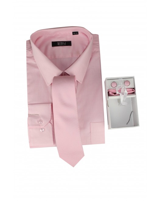 Basic VOGUE LIFE Button Up Mens Rose Shirt With A Tie Set