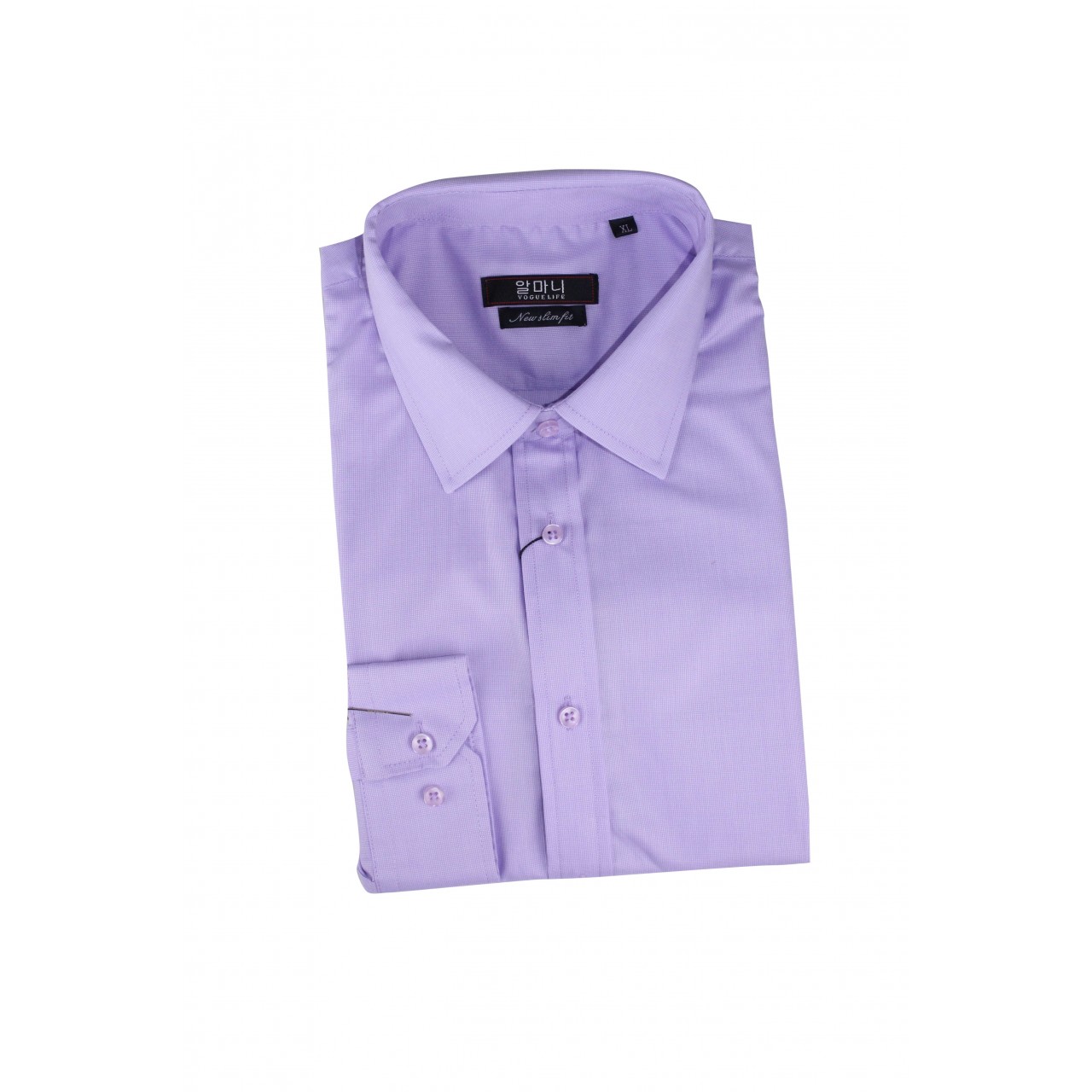 Formal Basic VOGUE LIFE Pure Violet Shirt And Tie Set Mens