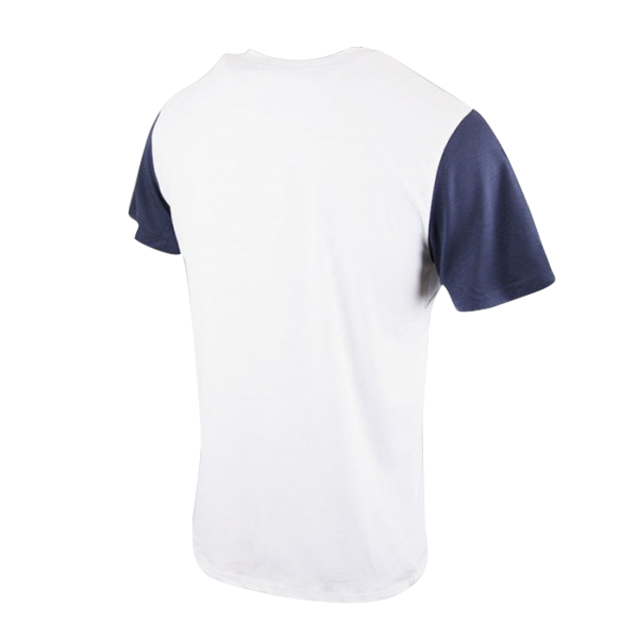 Men's V Neck Cross Pattern White With Navy Blue Short Sleeve Pocket T Shirt Dress