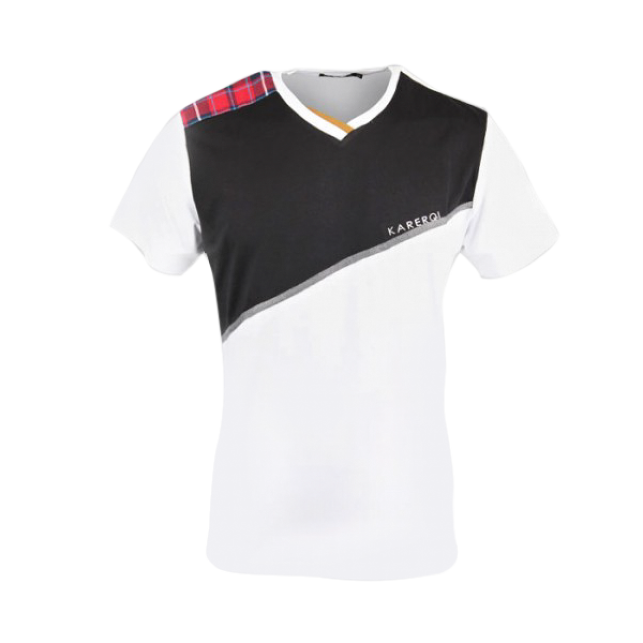 Men's Karerqi Basic Black And White V Neck T Shirt Dress