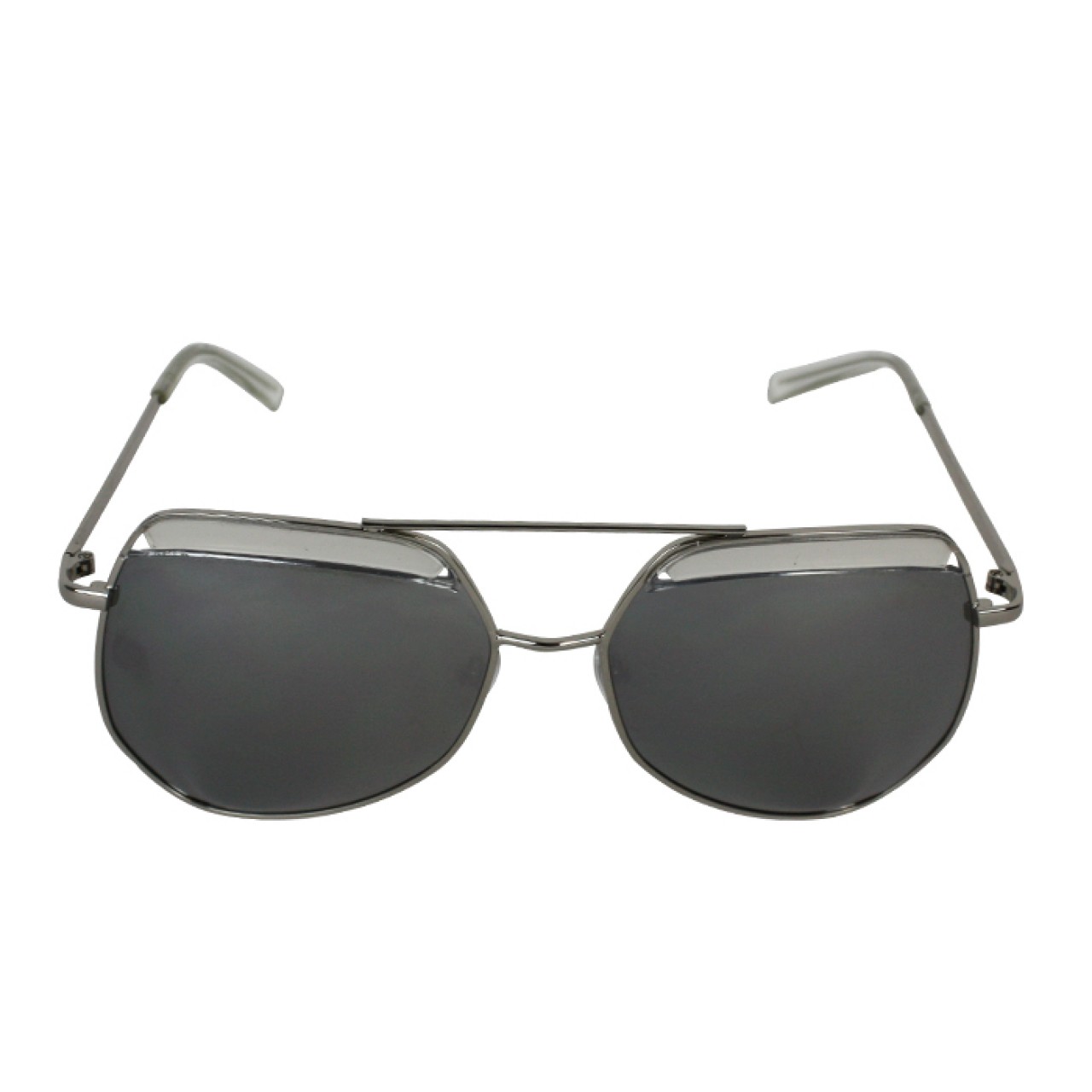 Men's Full-Rimmed Lens Mirrored Aviator Gray Polarized Sunglasses