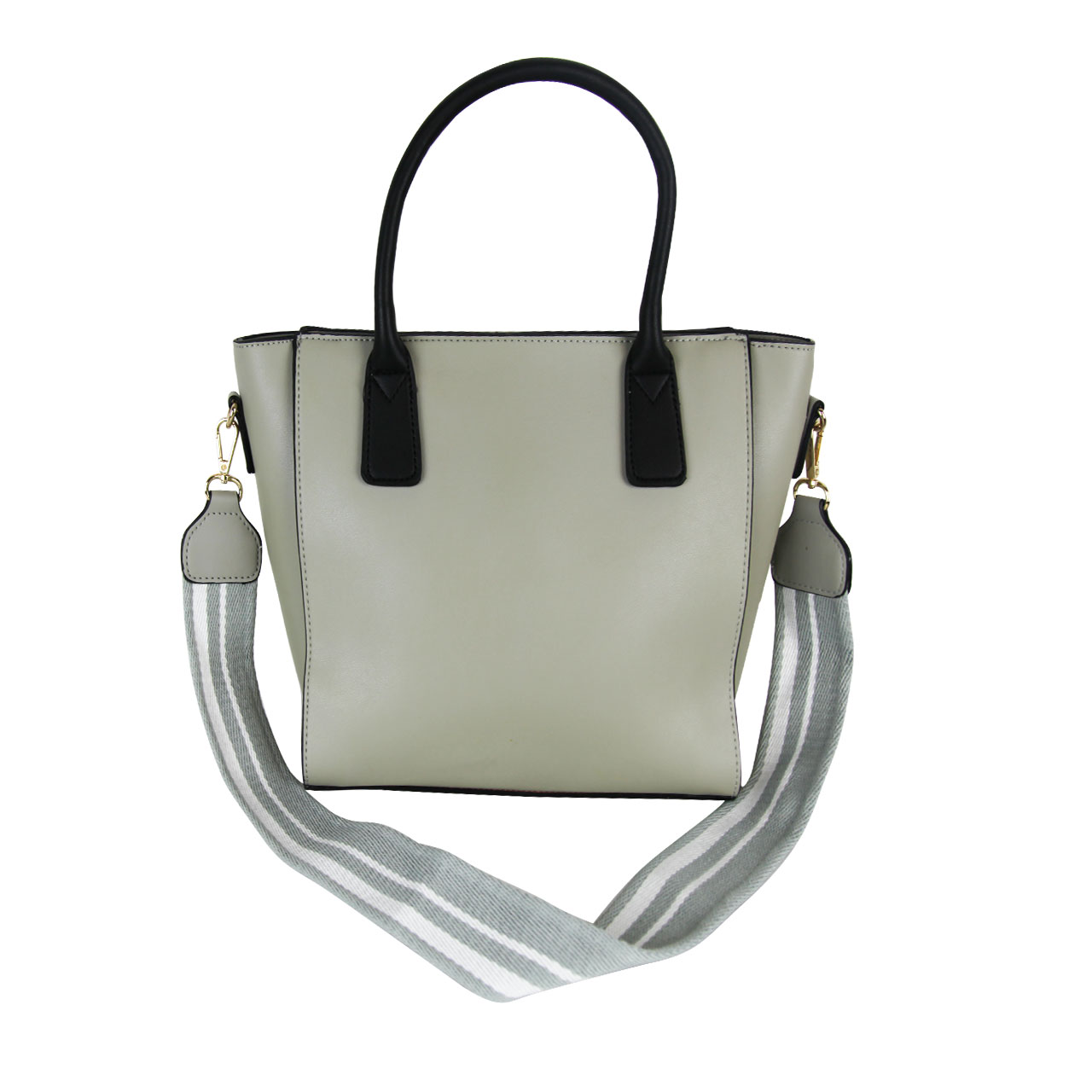 Brown/Gray PU Leather Shoulder Bag For Women