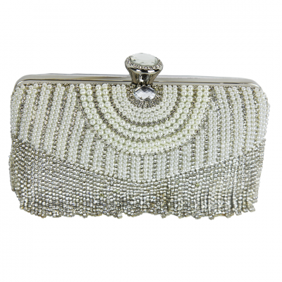 Casual Party White Clutch