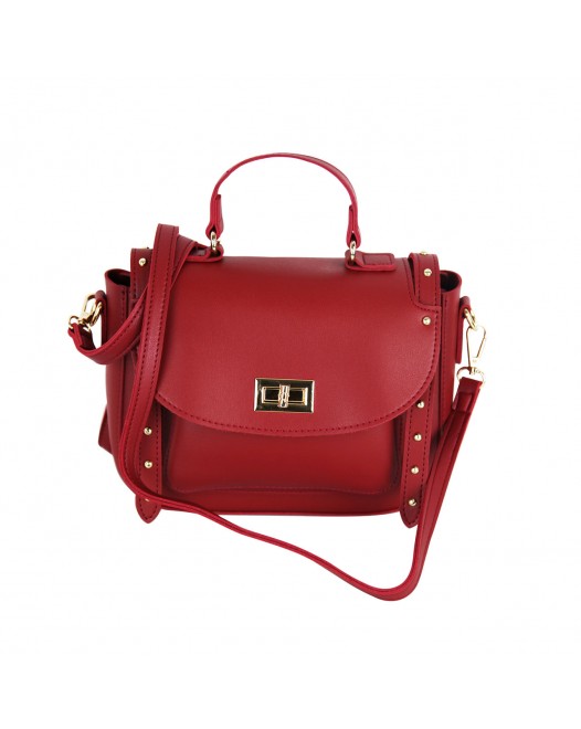 Womens Designer Oxford Crossbody Red/Pink/White/Golden Metropolitan Top Hand-Held Shoulder Satchel Bag Leather