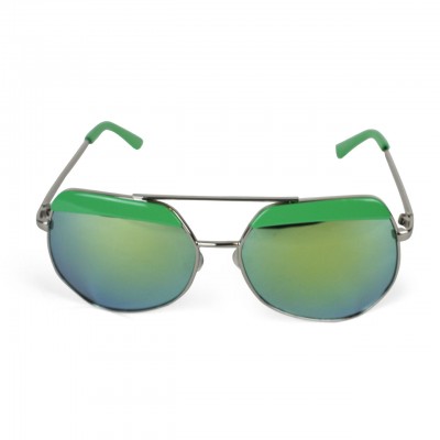 Men's Polaroid Aviator Tropical Green Texture Sunglasses