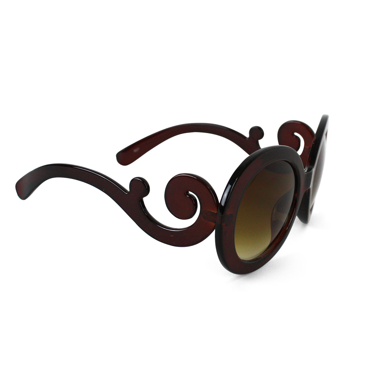 Cat Eyed Brown Frame Womens Wood Sunglasses