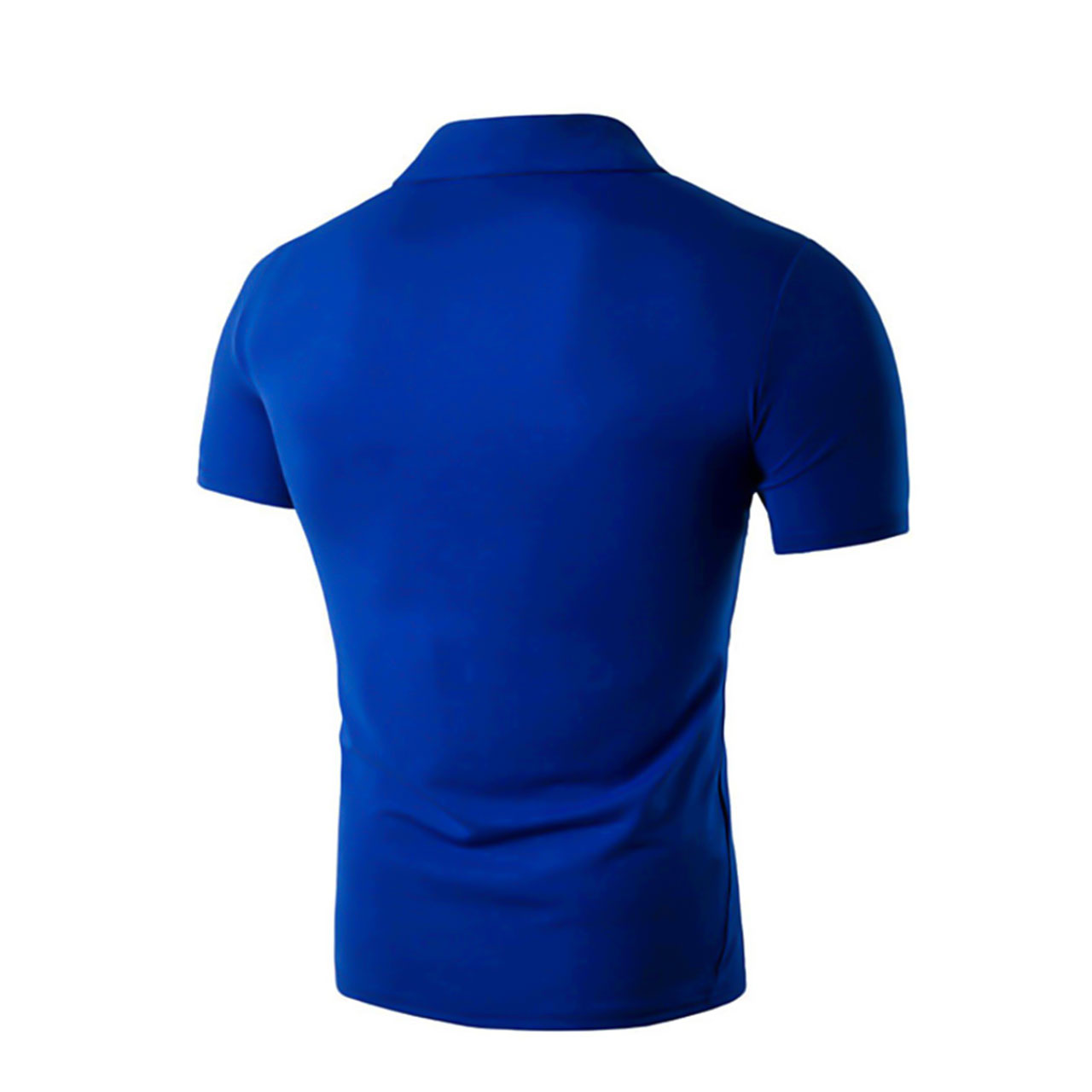 Men's Letter Print Slim Polo Active Sports Going out Weekend Shirt Collar Royal Blue Summer Short Sleeve