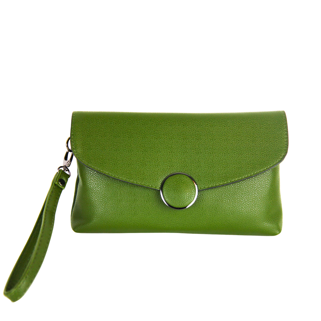 Quality Leather Green Crossbody Bag With Strap For Women