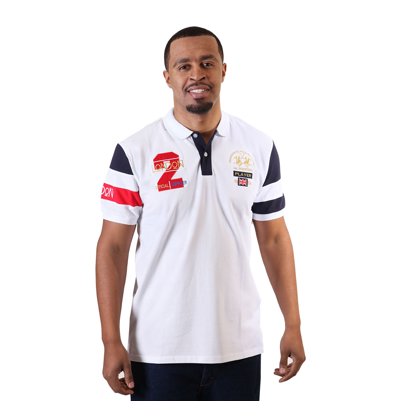 Men's Trendy White Polo Collar Shirt With Short Sleeve