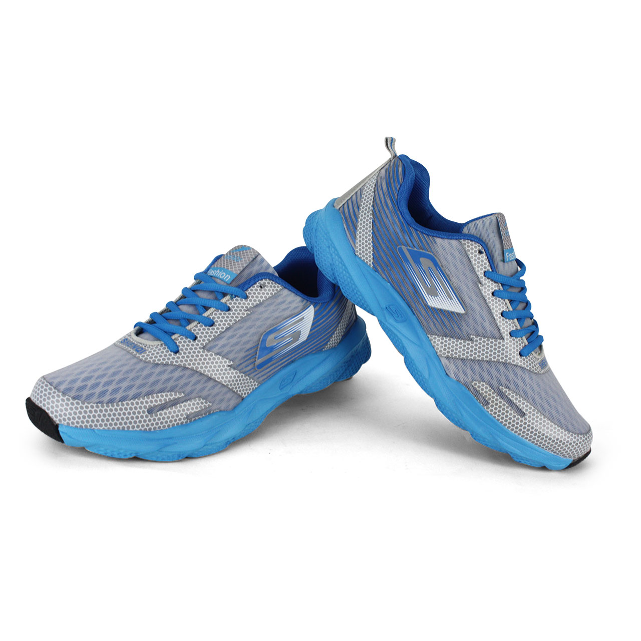 Men's Blue Green Air Mesh Breathable Cushioning Shoes For Running