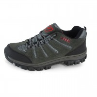 Athletic Round Toe Mens Breathable Shoes With Khakis / Green / Gray