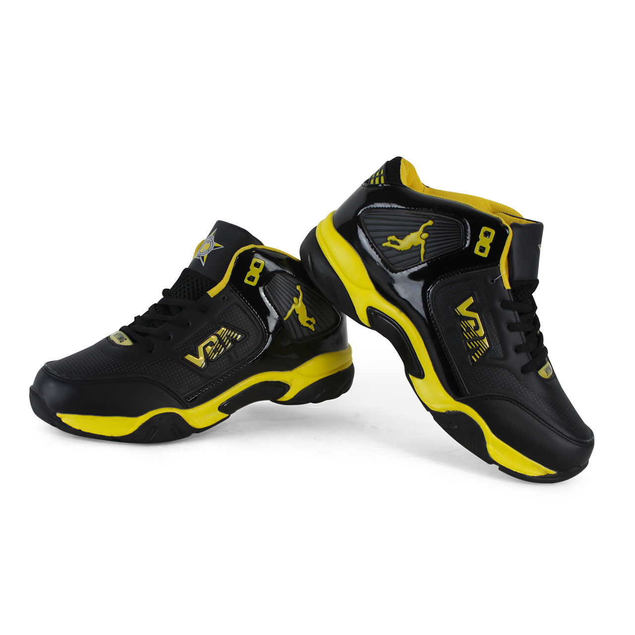 Men's Sports VBA Basketball Blue Red And Yellow Basketball Shoes