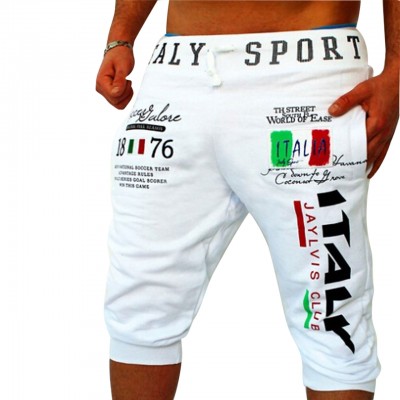 Active Team USA Sports Weekend Mens WFH Pants White Sweatpants Shorts Outfit
