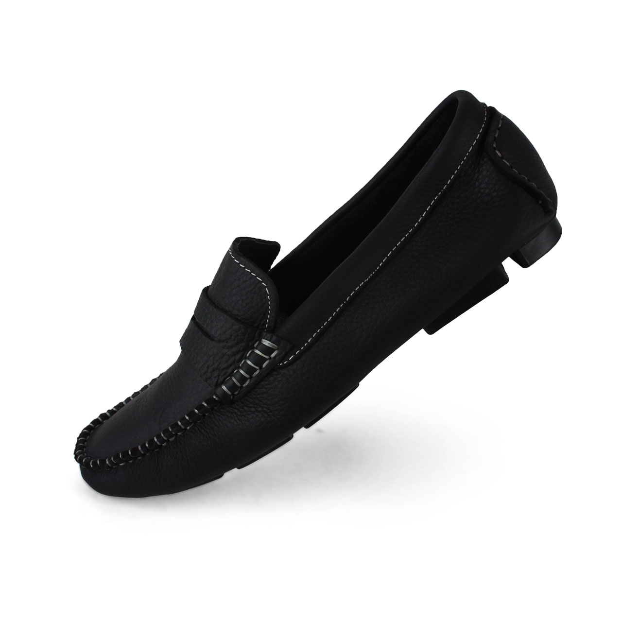 Suede Black Loafers Mens Penny Loafer With Heel Flats Slip-On Shoes