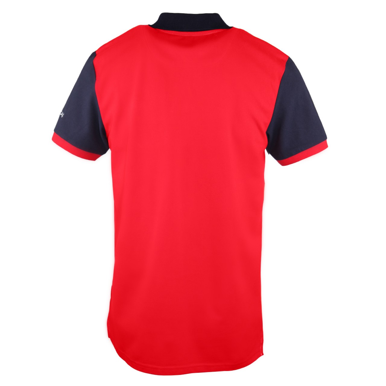 Zeekas Navy Blue Collar Short Sleeve Red And White Designer Shirts Polo