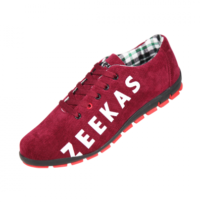 Zeekas New Brand Sneakers Mens Red Lace-Up Trainers Trendy Shoes