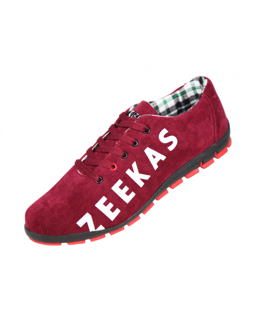 Zeekas Lace-Up Cross Trainers Shoes Mens Red Sneakers