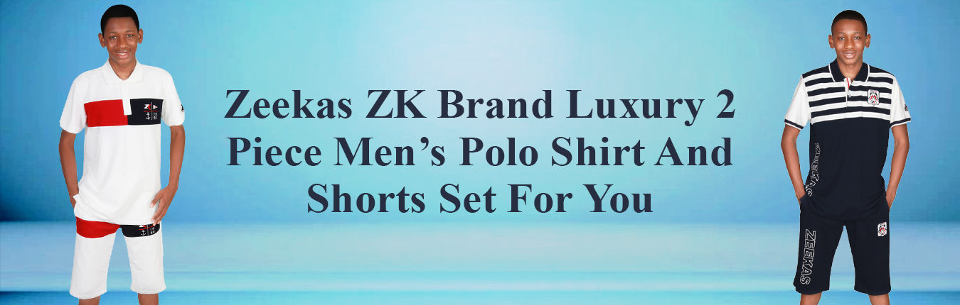 Zeekas ZK Brand Best Fashion Comfortable Luxury 2 Piece Men’s Polo Shirt And Shorts Set For You 