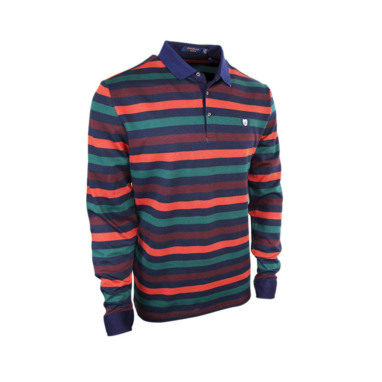 Multi-Color Full Sleeve Polo Shirt