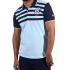 Men's Sky Blue Striped Collared Neck Tees