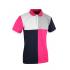 Men's Multicolor Four Square Design Pink Black White Ash Polo Collared Shirt Without Buttons