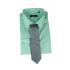 Men's Formal Basic VOGUE LIFE Pistachio Green Shirt With Tie Front Set