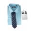 Formal Sky Blue Shirt For Men With Tie Set