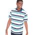 Men's Striped Classic Navy collared Polo Tee Shirt