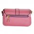 Women's Pink Soft Mini Leather Clutch Crossbody Bag Small With Front-Buckle Closure