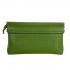 Women's Designer Green Leather Crossbody Bag Purses With Detachable Double Straps