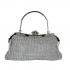 Women's Clutch Chain Sparkly Silver Glitter Mini Coin Purse With Handle