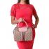 Women Leather Mini Quilted PU Tote Bag With Zipper Pattern