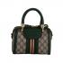 Women Leather Mini Quilted PU Tote Bag With Zipper Pattern