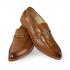 Men's Brown Genuine Leather Formal Closed Toe Shoes Office Loafers