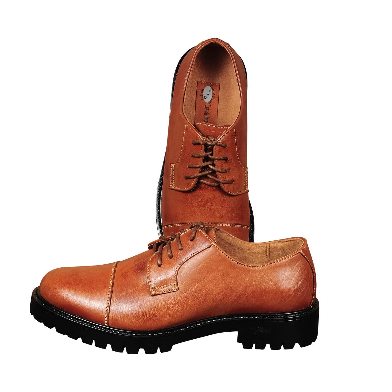 Shop Brown Classic Oxford/Balmoral Wing Tip Lace Up Genuine Leather