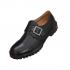Men's Office Single Monk Strap Genuine Leather Black Closed Toe Shoes