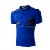 Men's Letter Print Slim Polo Active Sports Going out Weekend Shirt Collar Royal Blue Summer Short Sleeve