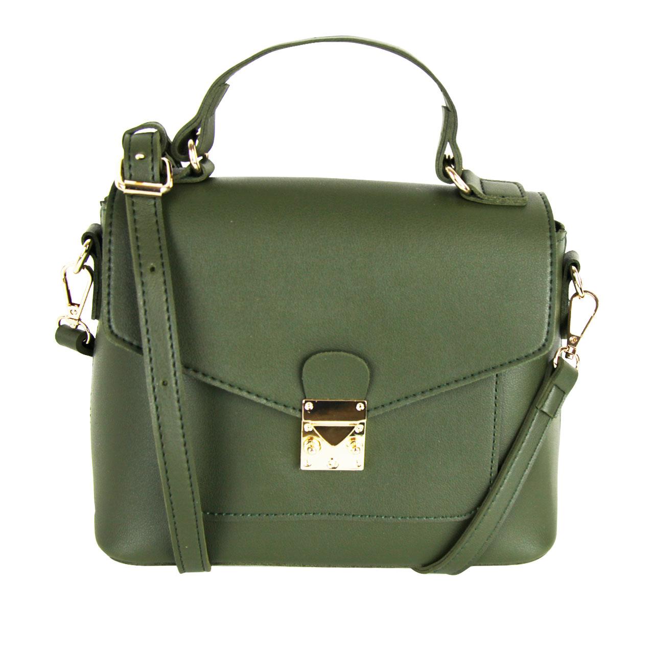 Modern Leather Straps Brown/Golden/Smog Brown Rose/Green Satchel Shoulder Bag