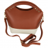Women's Top Handle Classy Stylish Multicolor Green/Brown/Blue Clutch With Adjustable Leather Straps Bag