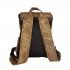 Women Solid Leather Double Buckle Strap Travelling Brown Backpack