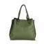 High Impact Classic Structured Leather Green Tote